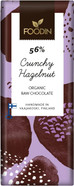 Foodin Organic Raw Chocolate Crunchu Hazelnut 54% 40g