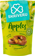 Skr?veru Apples in Milk Chocolate 100g Belgian Chocolate Coated Dried Apples, Sweet & Tangy Treat, No Artificial Colors or Preservatives, Made with Premium Ingredients, 100% Recyclable Packaging Skr?veru Apples in Milk Chocolate 100g Belgian Chocolate Coated Dried Apples, Sweet & Tangy Treat, No Artificial Colors or Preservatives, Made with Premium Ingredients, 100% Recyclable Packaging