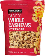 Kirkland Signature Premium Fancy Salted Cashews 40 Oz - Pack of 2