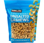 Kirkland Signature Fancy Whole Unsalted & Roasted Cashews Nuts Bag Pack 1.13kg Kirkland Signature Fancy Whole Unsalted & Roasted Cashews Nuts Bag Pack 1.13kg