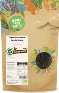 Wholefood Earth Organic Sesame Seeds Black 1kg Raw | GMO Free | Vegan | Certified Organic Wholefood Earth Organic Sesame Seeds Black 1kg Raw | GMO Free | Vegan | Certified Organic