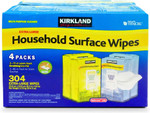 KIRKLAND SIGNATURE Household Surface Wipes Extra Large - Case of 4 Pack, 304 Wet Wipes KIRKLAND SIGNATURE Household Surface Wipes Extra Large - Case of 4 Pack, 304 Wet Wipes