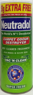 THREE PACKS of Neutradol Carpet Vac n Clean Super Fresh 400g