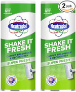 Neutradol Shake It Fresh Carpet Deodoriser, Odour Neutraliser for Carpets & Rugs, Super Fresh, Multipack of 2 x 350g Neutradol Shake It Fresh Carpet Deodoriser, Odour Neutraliser for Carpets & Rugs, Super Fresh, Multipack of 2 x 350g