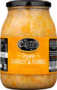 The Cultured Food Company - Organic Carrot & Fennel Sauerkraut 400g Jar x 2-100% Natural - Raw & Unpasteurised - Probiotic Rich - Traditionally Fermented Cabbage - Handmade - No Preservatives