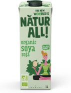 NATUR ALL | Organic Soya Drink 1L - Unsweetened, Only 3 Ingredients, 100% Plant-Based, Vegan (6 unit box) NATUR ALL | Organic Soya Drink 1L - Unsweetened, Only 3 Ingredients, 100% Plant-Based, Vegan (6 unit box)