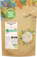 Wholefood Earth Organic Haricot Beans 500g Raw | Vegan | GMO Free | Dried | High Fibre | High Protein | Certified Organic Wholefood Earth Organic Haricot Beans 500g Raw | Vegan | GMO Free | Dried | High Fibre | High Protein | Certified Organic