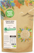 Wholefood Earth Organic White Basmati Rice 2kg Vegan | GMO Free | Certified Organic Wholefood Earth Organic White Basmati Rice 2kg Vegan | GMO Free | Certified Organic
