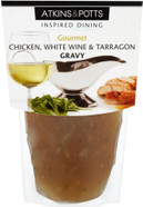 Atkins & Potts Chicken Gravy with White Wine & Tarragon (350g) - Pack of 6 Atkins & Potts Chicken Gravy with White Wine & Tarragon (350g) - Pack of 6