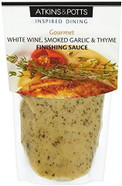 Atkins & Potts White Wine Smoked Garlic & Thyme Finishing Sauce (350g) by Atkins and Potts Atkins & Potts White Wine Smoked Garlic & Thyme Finishing Sauce (350g) by Atkins and Potts