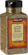 Kirkland Signature Spice Seasoning Dressing Coarse Ground Black Pepper Jar, 359 g Kirkland Signature Spice Seasoning Dressing Coarse Ground Black Pepper Jar, 359 g