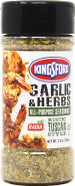 Badia Kingsford Garlic & Herbs Rustic Tuscan Style All Purpose Seasoning 70.8g (2.5 OZ) Badia Kingsford Garlic & Herbs Rustic Tuscan Style All Purpose Seasoning 70.8g (2.5 OZ)
