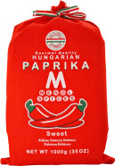 Menol Spices Authentic Hungarian Sweet Paprika Powder (Sweet 1000g) Premium Gourmet Quality, Produced in region of Szeged, Hungary, Vibrant Red, Incredible Flavour