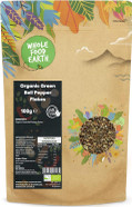 Wholefood Earth Organic Green Bell Pepper Flakes 250 g | GMO Free | Certified Organic