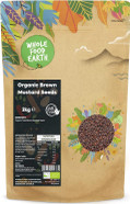 Whole Food Earth® - Organic Brown Mustard Seeds 2 kg | GMO Free | Certified Organic Whole Food Earth® - Organic Brown Mustard Seeds 2 kg | GMO Free | Certified Organic