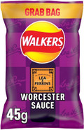 Walkers Lea & Perrins Worcester Sauce Grab Bag Crisps 45g (Case of 32)
