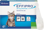 Effipro Flea & Tick Spot-On for Cats | Fast-Acting | 4 Pipettes | Vet-Strength Formula | Easy to Apply | For Cats 1kg+ Effipro Flea & Tick Spot-On for Cats | Fast-Acting | 4 Pipettes | Vet-Strength Formula | Easy to Apply | For Cats 1kg+