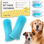 PawsOnly | Dog Finger Toothbrush | Set of 2 with Storage Cases | 360 Degree Soft Bristles | Safe Silicone | Reusable & Flexible | Gentle Teeth Cleaning | Removes Plaque & Tartar (Blue + Pink) PawsOnly | Dog Finger Toothbrush | Set of 2 with Storage Cases | 360 Degree Soft Bristles | Safe Silicone | Reusable & Flexible | Gentle Teeth Cleaning | Removes Plaque & Tartar (Blue + Pink)