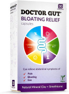 Doctor Gut Bloating Relief Capsules, 30 Caps - Stomach Pain Relief, Bloating Relief, Trapped Wind & Gas Relief - Drug-Free, Natural Clay, Expels Harmful Causes of Gas & Flatulence Doctor Gut Bloating Relief Capsules, 30 Caps - Stomach Pain Relief, Bloating Relief, Trapped Wind & Gas Relief - Drug-Free, Natural Clay, Expels Harmful Causes of Gas & Flatulence