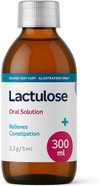 Almus Lactulose Oral Solution (300mls) - Constipation & Liver Disease Treatment - Flavour Free - Unflavored - 300ml Bottle