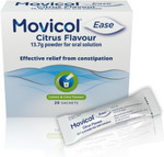 Movicol Ease Stick Sachets, Citrus, 20 Sachets, Constipation Relief for Adults, Laxatives, Relief, hydrates, softens & Help Restore Natural Bowel Movement Movicol Ease Stick Sachets, Citrus, 20 Sachets, Constipation Relief for Adults, Laxatives, Relief, hydrates, softens & Help Restore Natural Bowel Movement