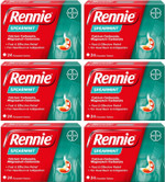 Rennie Spearmint - Antacids, Heartburn Relief and Indigestion Tablets, Fast and Effective Relief for Acid Reflux - 144 Tablets (6 Pack of 24 Tables)