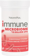 NaturesPlus Immune Microbiome 10 Billion CFU - Immune Support Probiotic Supplement -19 Strains, Prebiotics and Vitamin D3 - Vegan, Gluten Free - 30 Capsules