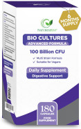 Bio Cultures Complex Probiotics & Prebiotics 100 Billion CFU - 6 Month Supply - Pro biotics for Gut Health with Lactobacillus & Saccharomyces Boulardii - Vegan Probiotics for Men & Women - 180 Caps Bio Cultures Complex Probiotics & Prebiotics 100 Billion CFU - 6 Month Supply - Pro biotics for Gut Health with Lactobacillus & Saccharomyces Boulardii - Vegan Probiotics for Men & Women - 180 Caps