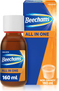 Beechams Cold and Flu Liquid, Sore Throat Relief & Cough Medicine for Adults with Paracetamol, All in One Liquid, 160 ml Beechams Cold and Flu Liquid, Sore Throat Relief & Cough Medicine for Adults with Paracetamol, All in One Liquid, 160 ml