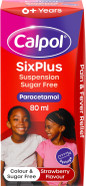Calpol SixPlus Oral Suspension Paracetamol (1 x 80ml), Sugar-Free Strawberry Flavour Calpol 6 Plus with Paracetamol for Fever & Pain Relief, Suitable for Kids from 6 Years Calpol SixPlus Oral Suspension Paracetamol (1 x 80ml), Sugar-Free Strawberry Flavour Calpol 6 Plus with Paracetamol for Fever & Pain Relief, Suitable for Kids from 6 Years