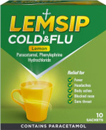 Lemsip Cold and Flu Sachets, Lemon, 10 Total, Paracetamol, Cold and Flu Relief, Headache, Blocked Nose Relief, Sore Throat Relief, Fever, Full Relief, Decongestants, Medication Lemsip Cold and Flu Sachets, Lemon, 10 Total, Paracetamol, Cold and Flu Relief, Headache, Blocked Nose Relief, Sore Throat Relief, Fever, Full Relief, Decongestants, Medication