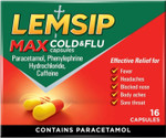 Lemsip Max Cold and Flu, Paracetamol Capsules, Lemon, 16 Total, Cold and Flu Relief, Fever, Headache, Nasal Congestion Relief, Max Strength, Effective Relief, Cold and Flu, Medication Lemsip Max Cold and Flu, Paracetamol Capsules, Lemon, 16 Total, Cold and Flu Relief, Fever, Headache, Nasal Congestion Relief, Max Strength, Effective Relief, Cold and Flu, Medication
