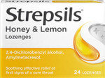 Strepsils Sore Throat Relief, Honey and Lemon, 24 Lozenges, Soothes, Effective Antiseptics, Removes Germs, Fights Infections, Fast Acting, 2 Hours Relief, Medication Strepsils Sore Throat Relief, Honey and Lemon, 24 Lozenges, Soothes, Effective Antiseptics, Removes Germs, Fights Infections, Fast Acting, 2 Hours Relief, Medication