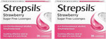Strepsils Strawberry Lozenges, 36 Count - Fast-Acting Sore Throat Relief, Germ-Fighting, Pain-Relieving, Works in 5 Minutes