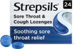Strepsils Sore Throat & Cough Lozenges, 24s, Gluten Free, Sore Throat and Dry Cough Relief, Fights Infection, Works in 5 Mins (Pack of 3) Strepsils Sore Throat & Cough Lozenges, 24s, Gluten Free, Sore Throat and Dry Cough Relief, Fights Infection, Works in 5 Mins (Pack of 3)