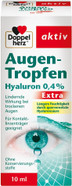 Doppelherz Eye Drops, Extra Hyaluron 0.4%, Moisturising Eye Drops with Soothing Effect for Dry and Irritated Eyes, 1 x 10 ml