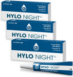 HYLO Night - 3 Pack - Preservative- & Phosphate-Free Eye Ointment for Dry Eyes While Sleeping - 3x5g
