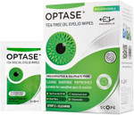 Optase Tea Tree Oil Eyelid Cleansing Wipes - Daily Hygiene & Relief from Blepharitis, Tired and Dry Eyes - 3x20 Pack Optase Tea Tree Oil Eyelid Cleansing Wipes - Daily Hygiene & Relief from Blepharitis, Tired and Dry Eyes - 3x20 Pack