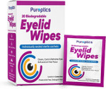 Puroptics Eyelid Wipes | Suitable for use with Sensitive Eyes, Dry Eyes, Blepharitis & MGD | Detergent and Preservative Free | 20 Individually Wrapped Eyelid Cleansing Wipes (1) Puroptics Eyelid Wipes | Suitable for use with Sensitive Eyes, Dry Eyes, Blepharitis & MGD | Detergent and Preservative Free | 20 Individually Wrapped Eyelid Cleansing Wipes (1)
