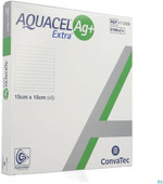 Aquacel Extra Ag Hydrofiber Dressing with Silver and Strengthening Fiber 6" X Aquacel Extra Ag Hydrofiber Dressing with Silver and Strengthening Fiber 6" X
