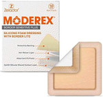 Silicone Lite Foam Dressing (Moderex Border Sensitive Plus) with Border for Light to Moderate exuding Wounds for Sensitive Skin (10x10cm x 10) Silicone Lite Foam Dressing (Moderex Border Sensitive Plus) with Border for Light to Moderate exuding Wounds for Sensitive Skin (10x10cm x 10)