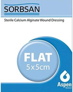 Sorbsan Surgical Wound Dressings 5cm x 5cm x 10