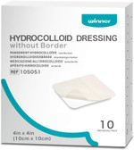 Winner Medical Sterile Hydrocolloid Adhesive Dressing 10 x 10 cm?10 Pack Extra Thin Wound Dressings for Light Exudate,Highly Absorbent Bed Sore Bandages Faster Healing