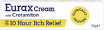 Eurax Itch Relief Cream, Hydrating Relief from Itchy & Irritated Skin, Alleviates Itching from Rashes, Eczema, Dermatitis & Chickenpox, Dermatologist Recommended, Contains Crotamiton, 1 x 30g Eurax Itch Relief Cream, Hydrating Relief from Itchy & Irritated Skin, Alleviates Itching from Rashes, Eczema, Dermatitis & Chickenpox, Dermatologist Recommended, Contains Crotamiton, 1 x 30g