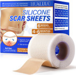 Silicone Scar Tape, Medical Grade Silicone Scar Sheets (1.6" x 120"-3M), Professional Scar Removal Treatment, Reusable Scar Tape for Healing Keloids, Surgeries Scars, C-Sections and Burns Silicone Scar Tape, Medical Grade Silicone Scar Sheets (1.6" x 120"-3M), Professional Scar Removal Treatment, Reusable Scar Tape for Healing Keloids, Surgeries Scars, C-Sections and Burns