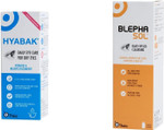 Hyabak (10ml) | Moisturising and Lubricating Solution for Dry Eyes & Blephasol 100ml Sensitive Eyelids Eye Lotion Hyabak (10ml) | Moisturising and Lubricating Solution for Dry Eyes & Blephasol 100ml Sensitive Eyelids Eye Lotion