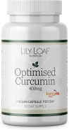 Lily & Loaf Optimised Curcumin 400mg  Organic Turmeric Supplement with Longvida® Technology  High Absorption Anti-Inflammatory & Antioxidant Support  Vegan, Gluten-Free, 30 Capsules