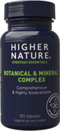 Higher Nature - Botanical & Mineral Complex - Bio Minerals - Plant Based Complex - Multimineral Supplement - Vegetarian & Vegan - 90 Tablets