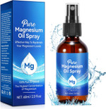 Pure Magnesium Oil Spray, 100% Natural Topical Magnesium Spray for Feet, Magnesium Spray for Sleep, Safe and Effective, 120ml