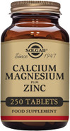 Solgar Calcium Magnesium Plus Zinc Tablets - Pack Of 250 - Healthy Bones, Teeth & Muscles - Supports Health Of Nervous System - Vegan Solgar Calcium Magnesium Plus Zinc Tablets - Pack Of 250 - Healthy Bones, Teeth & Muscles - Supports Health Of Nervous System - Vegan